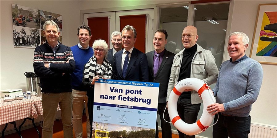 Bericht Overeenkomst over fietsbrug Nieuwer Ter Aa getekend bekijken